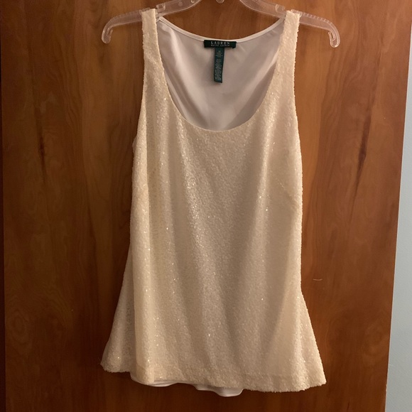 SOLD. Ralph Lauren Blouse size 10 sparkle cream๐๐บ๐ - Picture 4 of 8